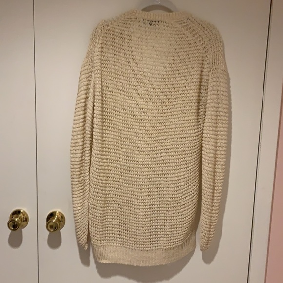 Ann Taylor sweater. Cream color. Open weave knit. - Picture 3 of 5